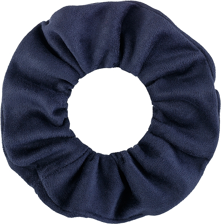 Suede Classic Scrunchie, dark blue - MAKEUP Hair Accessories — photo N2