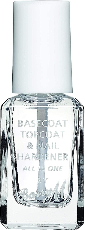 Base Coat, Top Coat & Nail Hardener 3in1 - Barry M All In One Nail Paint — photo N1