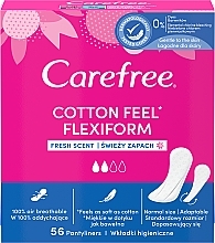 Flexible Daily Sanitary Pads, 56pcs - Carefree Cotton FlexiForm — photo N1