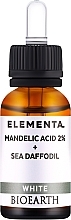 Fragrances, Perfumes, Cosmetics Mandelic Acid 2% + Sea Daffodil Face Serum - Bioearth Elementa White Mandelic Acid 2% + Sea Daffodil