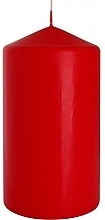 Fragrances, Perfumes, Cosmetics Cylindrical Candle 80x150 mm, red - Bispol