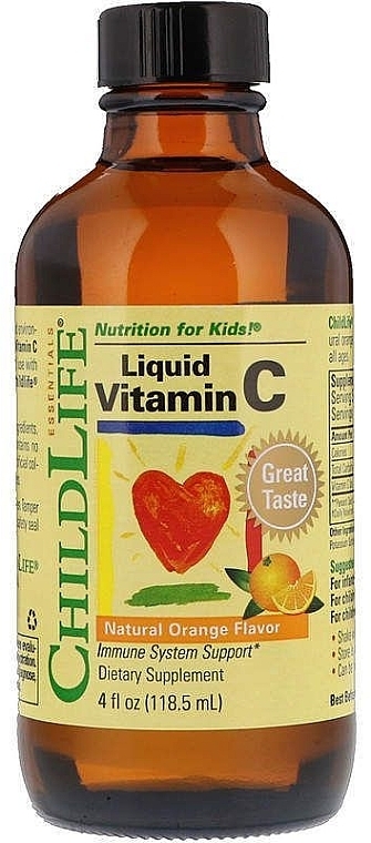 Natural Orange Flavor Liquid Vitamin C - Child Life Liquid Vitamin C — photo N1