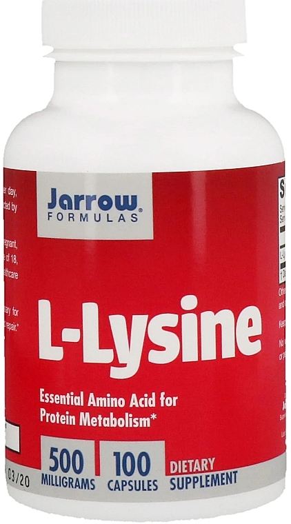 Dietary Supplement "L-Lysine 500mg" - Jarrow Formulas L-Lysine 500mg — photo N3