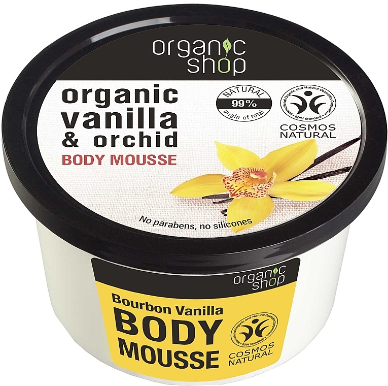 Body Mousse "Bourbon Vanilla" - Organic Shop Body Mousse Organic Vanilla & Orchid — photo N1