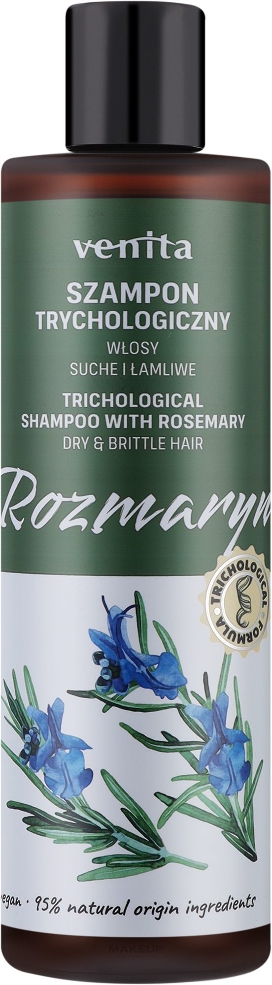 Trichological Rosemary Shampoo for Dry & Brittle Hair - Venita Shampoo With Rosemary — photo 300 ml