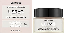 Night Face Cream - Lierac Arkeskin The Menopause Night Cream — photo N2