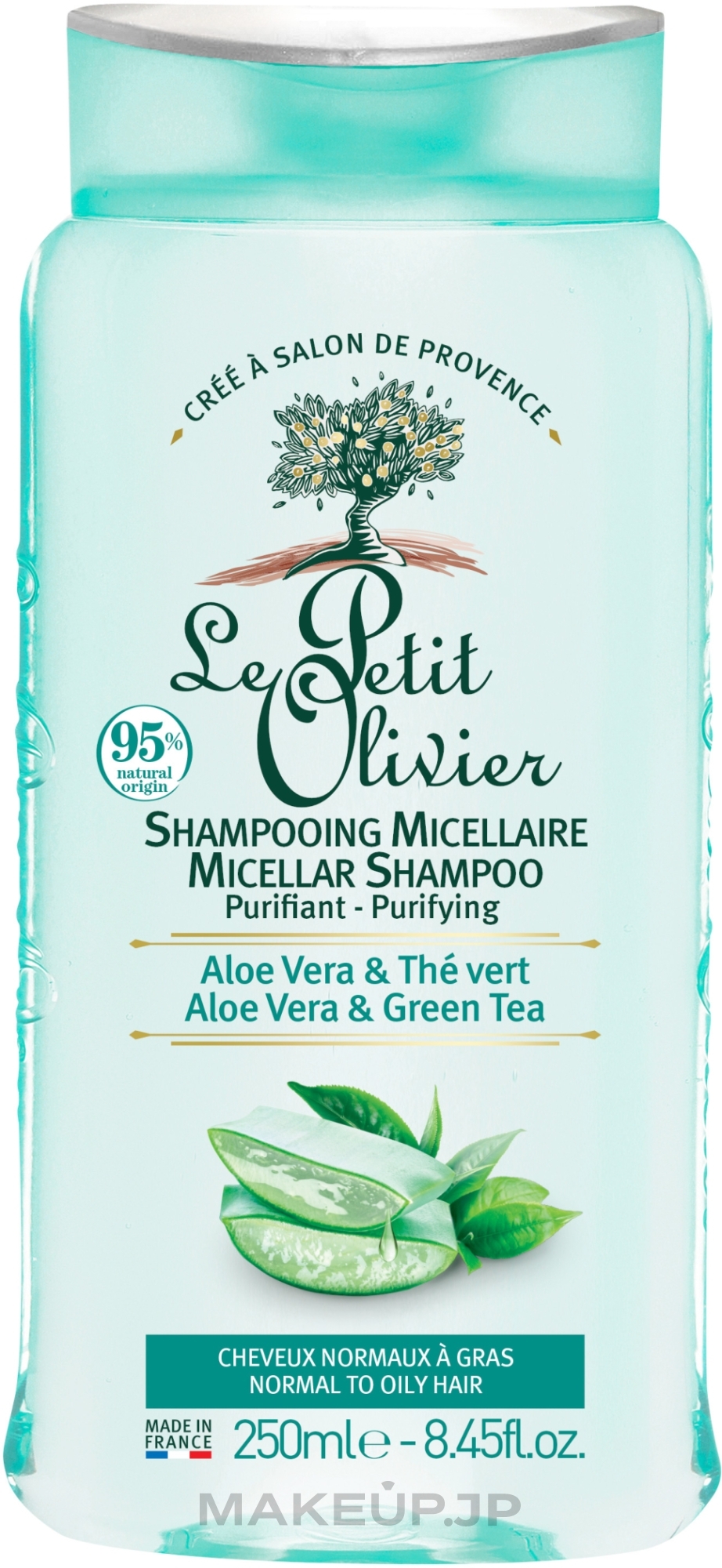 Micellar Shampoo for Normal & Oily Hair - Le Petit Olivier Aloe Vera & Green Tea — photo 250 ml