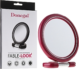 Fragrances, Perfumes, Cosmetics Round Double-Sided Mirror on Stand, 12 cm, 9504, pink - Donegal Mirror