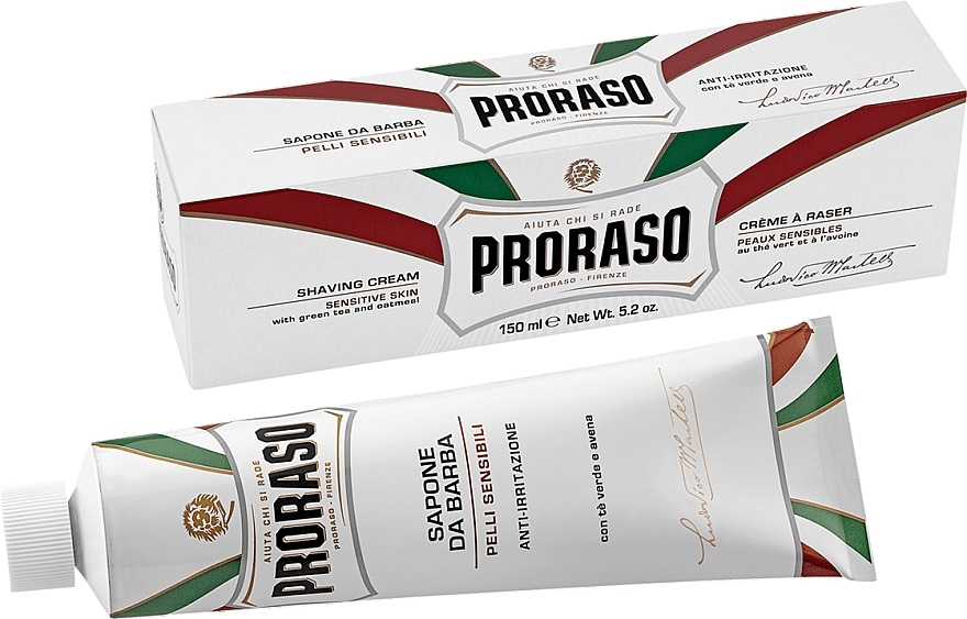 Shaving Cream for Sensitive Skin - Proraso White Shaving Cream — photo N1