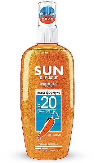 Shimmering Quick Tan Oil - Sun Like Shimmering Oil Deep Tan SPF 20 New Formula — photo N1