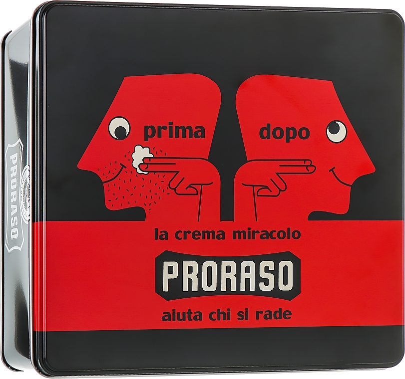 Set - Proraso Classic Shaving Metal Red "Primadopo" (pre/cr/100ml + sh/cr/150ml + ash/cr/100ml) — photo N3
