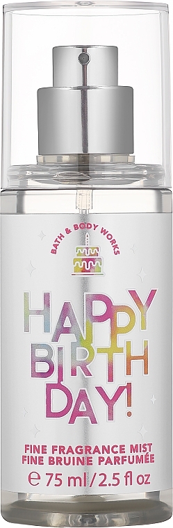 Perfumed Body Spray - Bath & Body Works Vanilla Buttercream Happy Birthday Day Fine Fragrance Mist (mini) — photo N1