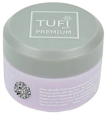 Nail Gel Paint - Tufi Profi Premium Gel Paint Platinum — photo N1