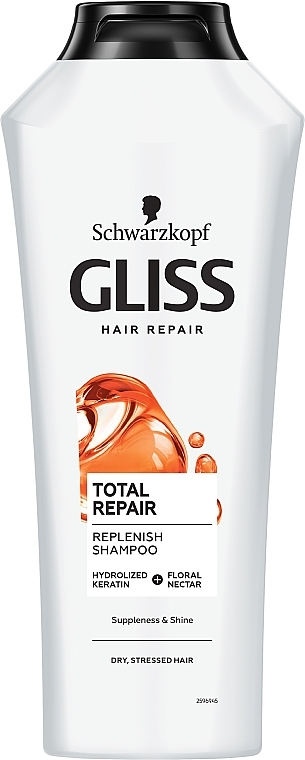 Dry & Damaged Hair Shampoo - Gliss Kur Total Repair Shampoo — photo N1