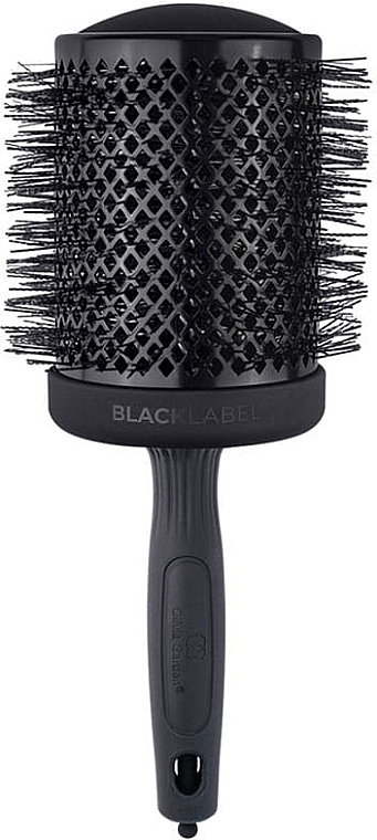 Professional Ceramic Hair Brush, 80 mm - Olivia Garden Black Label Thermal — photo N1