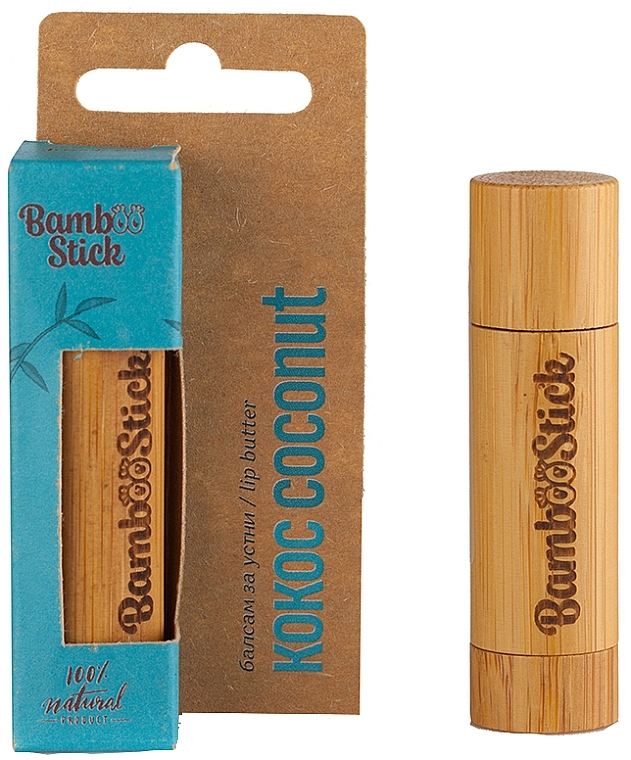 Coconut Lip Oil - Bamboostick Coconut Bamboo Natural Care Lip Butter — photo N1