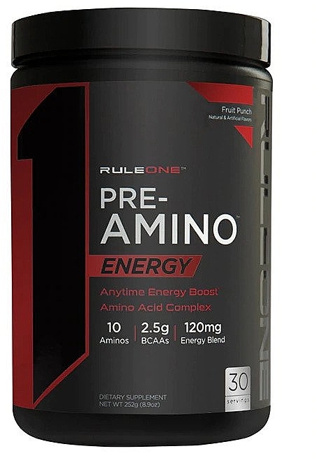 Amino Acid Complex - Rule One Pre-Amino Energy Fruit Punch — photo N1