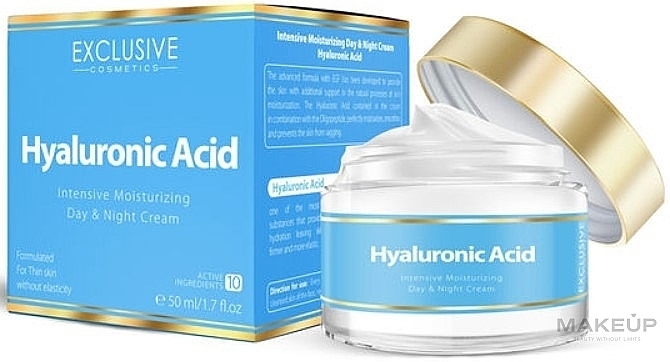 ヒアルロン酸 フェイスクリーム - Exclusive Cosmetics Hyaluronic Acid Intensive Moisturizing Day & Night Cream — photo N1