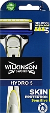 Fragrances, Perfumes, Cosmetics Razor with 1 Cartridge Refill - Wilkinson Sword Hydro 5 Skin Protection Sensitive