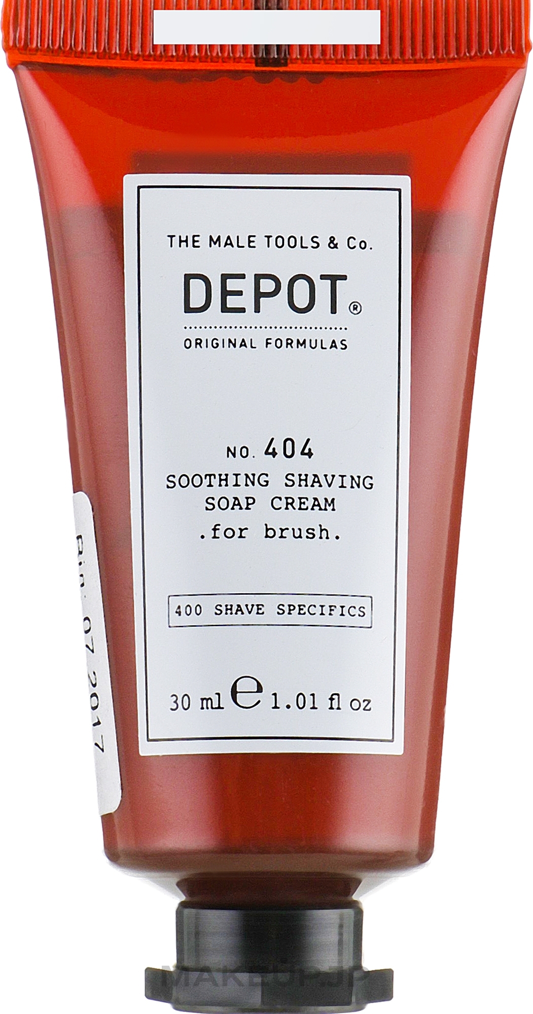 Soothing Shaving Cream - Depot Shave Specifics 404 Soothing Shaving Soap Cream — photo 30 ml