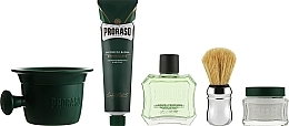 Set - Proraso Classic Full Shaving Metal Box (cr/100ml + sh/cr/150ml + ash/cr/100ml + brush + glass) — photo N9