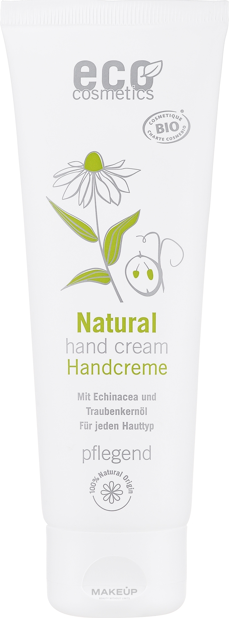Hand Cream with Echinacea Extract and Olive Oil - Eco Cosmetics — photo 125 ml