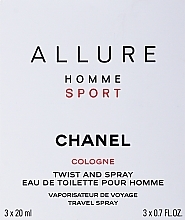 Chanel Allure Homme Sport Cologne - Eau de Cologne ( + 2 refills) — photo N1