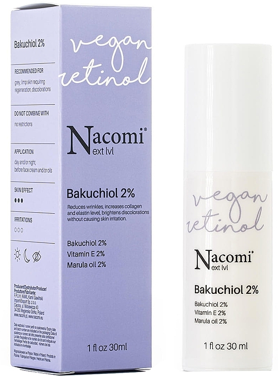 Bakuchiol 2% Face Serum - Nacomi Next Level Bakuchiol 2% — photo N1