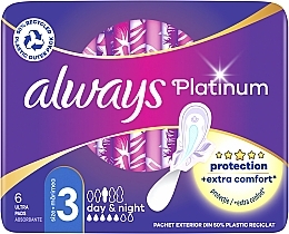 Fragrances, Perfumes, Cosmetics Sanitary Pads, 6pcs - Always Platinum Ultra Night