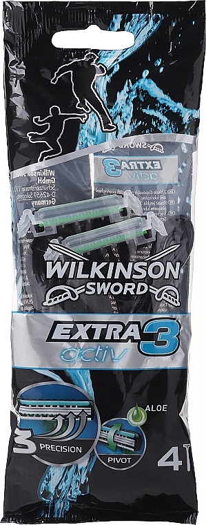 Disposable Razors, 4 pcs - Wilkinson Sword Extra 3 — photo N1