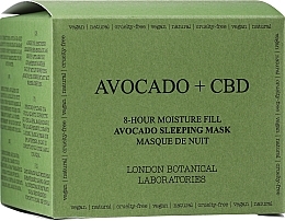 Set - London Botanical Laboratories Avocado+CBD 8-Hour Moisture Fill Avocado Sleeping Mask (mask/50ml + mask/50ml) — photo N7