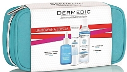 Fragrances, Perfumes, Cosmetics Set - Dermedic Hydrain 3 (ser/30/ml + cr/15/ml + mic/water/100/ml + bag)