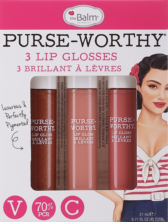 Lip Gloss Set - theBalm Purse-Worthy 3 Lip Glosses (lip/gloss/3x7ml) — photo N1