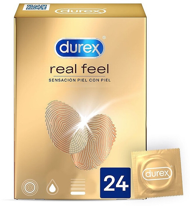 Natural Sensation Condoms, 24 pcs - Durex Real Feel Condoms — photo N1