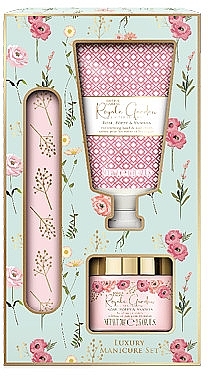 Set - Baylis & Harding Royale Garden Rose, Poppy & Vanilla Luxury Manicure Gift Set (h/cr/50ml + h/salt/70g+n/file) — photo N1