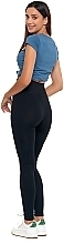 Women's High-Waisted Ribbed Leggings, Black - Moraj — photo N3