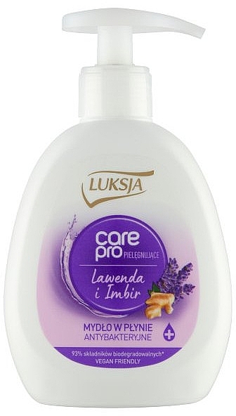 Antibacterial Lavender & Ginger Liquid Soap - Luksja Lavender And Ginger Liquid Soap — photo N1