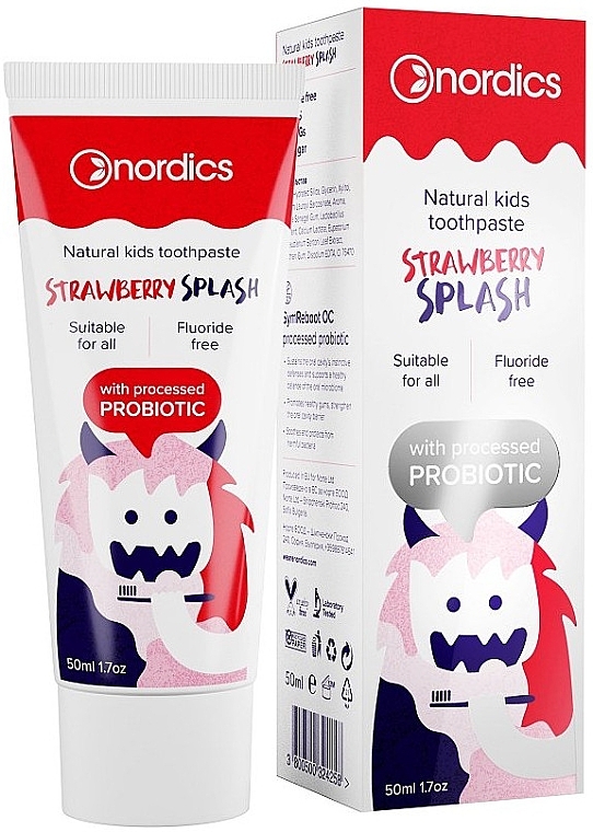 Kids Strawberry Splash Toothpaste - Nordics Kids Strawberry Splash Toothpaste — photo N1