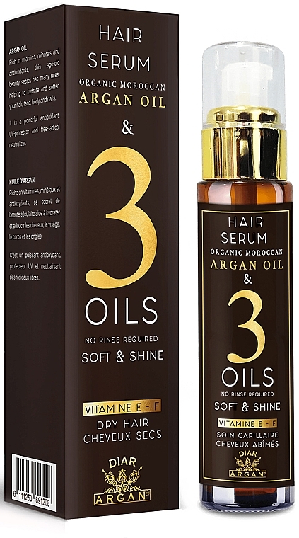 Softness & Shine Hair Serum - Diar Argan Argan Oil & 2 Oils Soft & Shine Hair Serum — photo N1