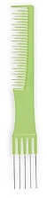 Prong Hair Comb 60205, light green - Top Choice Colours — photo N1