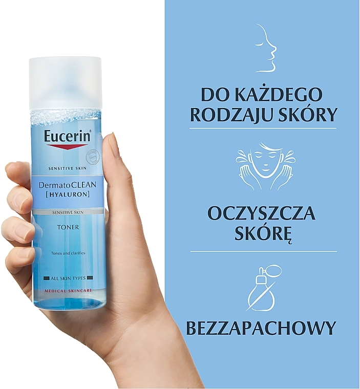 Refreshing Tonic for Sensitive Skin - Eucerin DermatoClean Hyaluron Tonic — photo N3