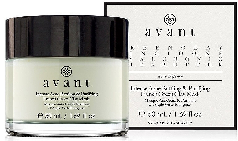 Intensive Anti-Acne Mask with Green Clay - Avant Intense Acne Battling & Purifying French Green Clay Mask — photo N1