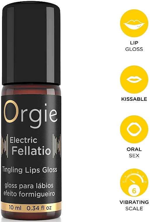 Vibro-Effect Lip Gloss - Orgie Electric Fellatio Tingling Lip Gloss — photo N2