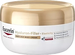 Fragrances, Perfumes, Cosmetics Anti-Aging Body Cream - Eucerin Hyaluron-Filler+ Elasticity Body Cream