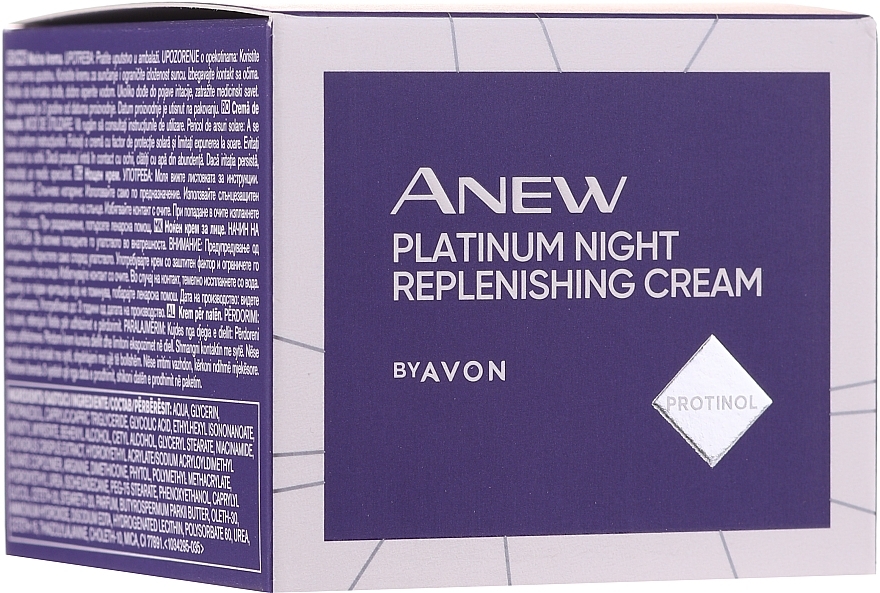 Lifting Anti-Wrinkle Protinol Night Cream - Anew Platinum Night Replenishing Cream With Protinol — photo N1