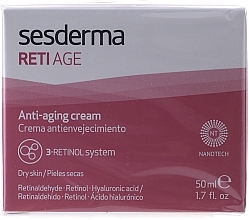 Anti-Aging 3-Retinol Face Cream for Dry Skin - SesDerma Laboratories Reti Age Facial Antiaging Cream 3-Retinol System — photo N4