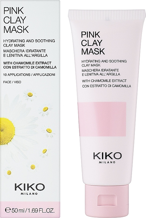 Moisturizing Soothing Chamomile & Pink Clay Face Mask - Kiko Milano Pink Clay Mask — photo N2