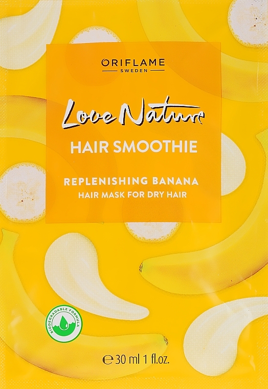 Hydrating Hair Mask-Smoothies for Dry Hair "Banana" - Oriflame Love Nature Hair Smoothie — photo N1