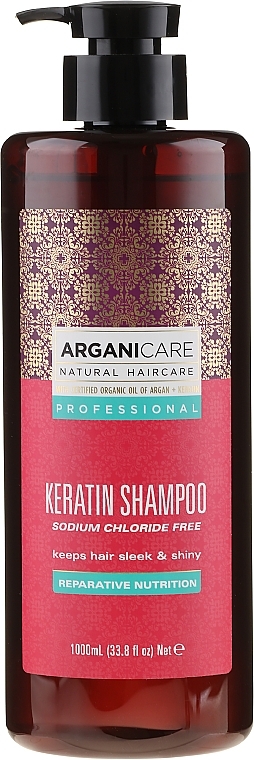 Keratin Shampoo for All Hair Types - Arganicare Keratin Shampoo — photo N3