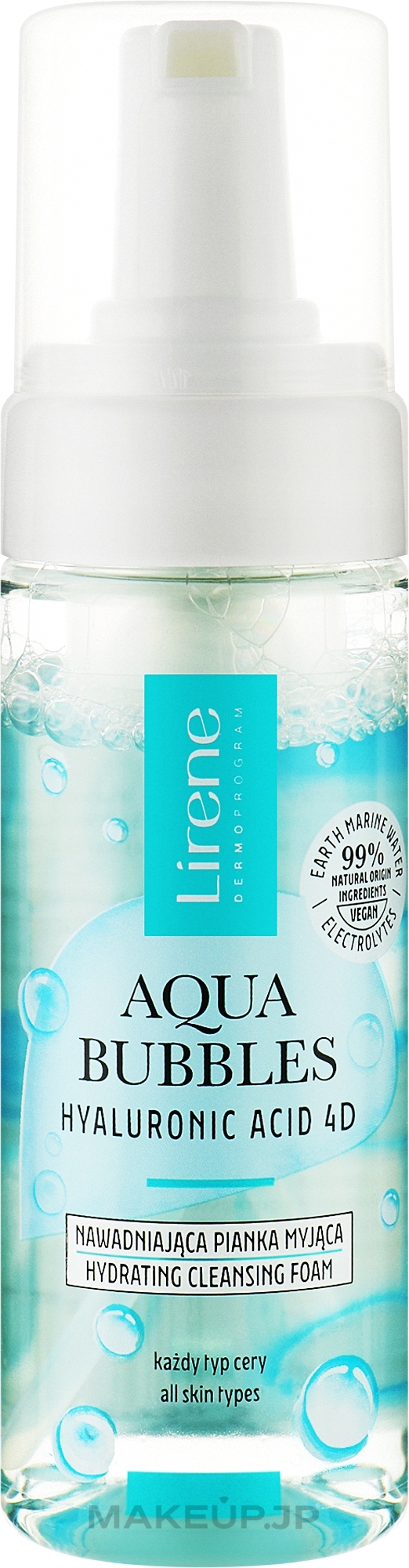 Moisturizing Face Cleansing Foam - Lirene Aqua Bubbles Hyaluronic Acid 4D Hydrating Washing Foam — photo 150 ml